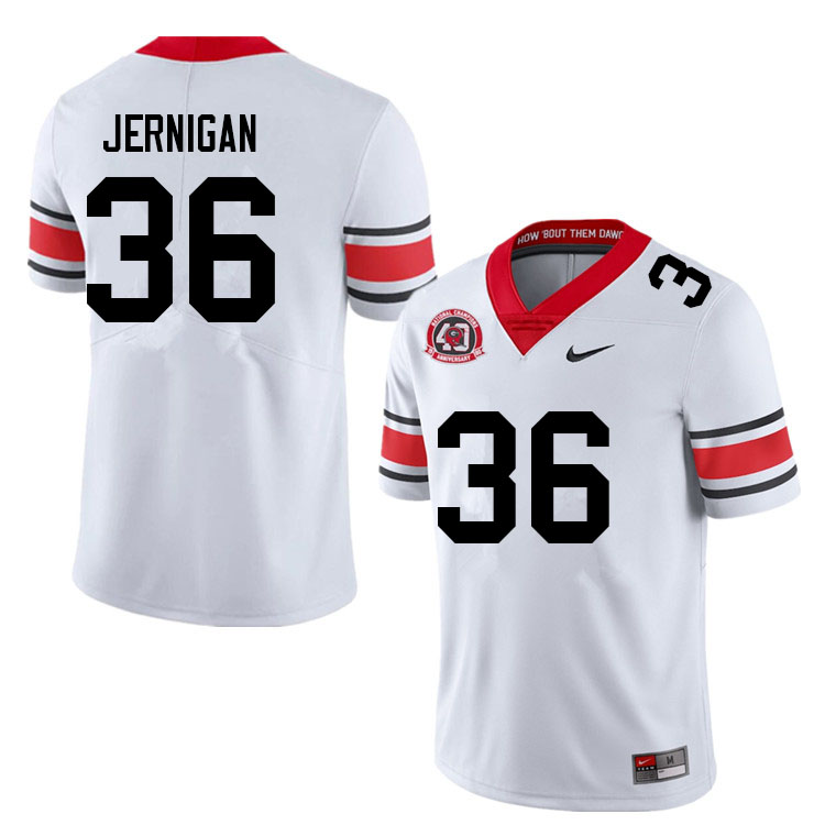 Men #36 Randon Jernigan Georgia Bulldogs College Football Jerseys Sale-40th Anniversary - Click Image to Close